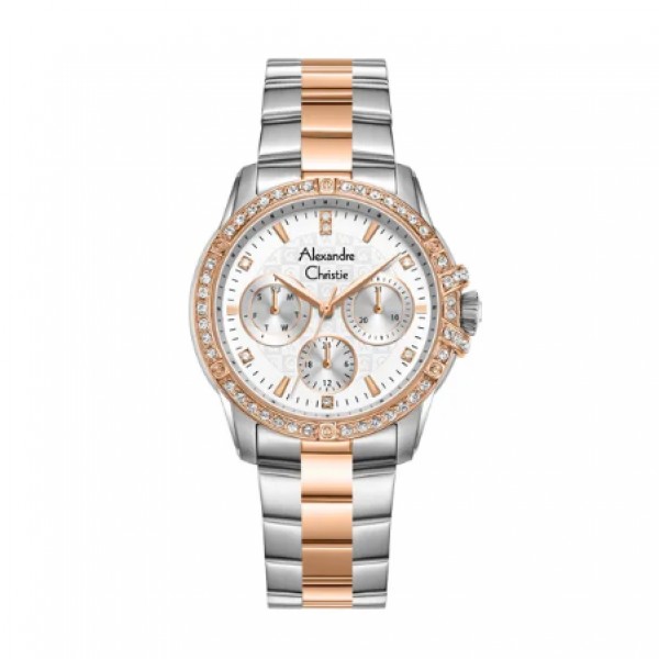 Alexandre Christie AC 2C26 Silver Rosegold White Steel BFFTRSL Alexandre Christie AC 2C26 Silver Rosegold White Steel BFFTRSL